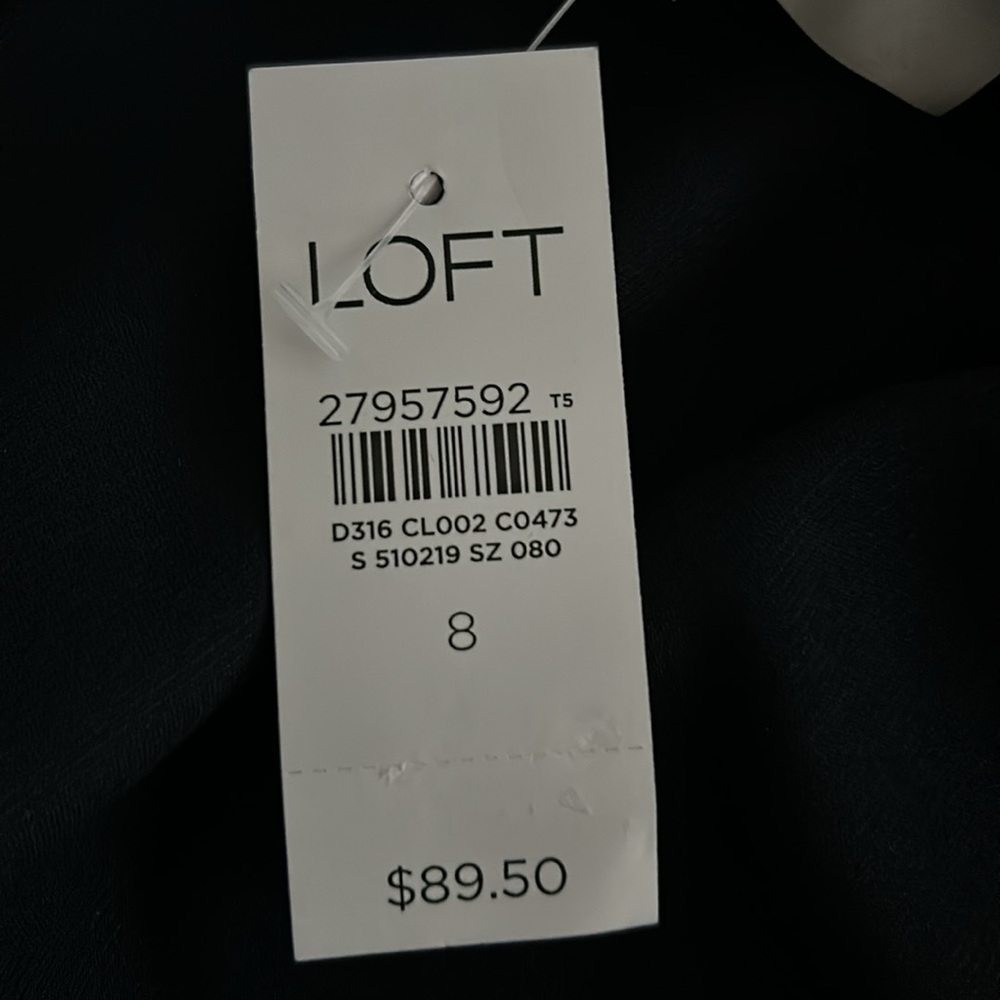 Loft Gilded Button Flounce Pocket Dress Sz 8 NWT - Picture 8 of 9